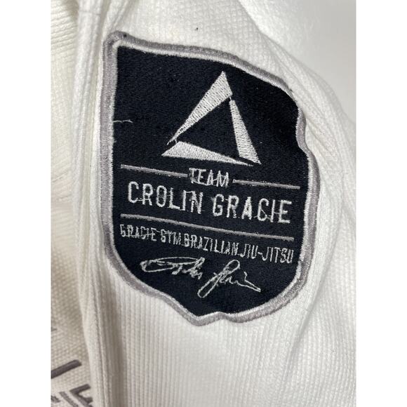 Team Corlin Gracie Gracie Gym Brazilian Jiu-Jitsu A4 White Top Shirt - Picture 3 of 5